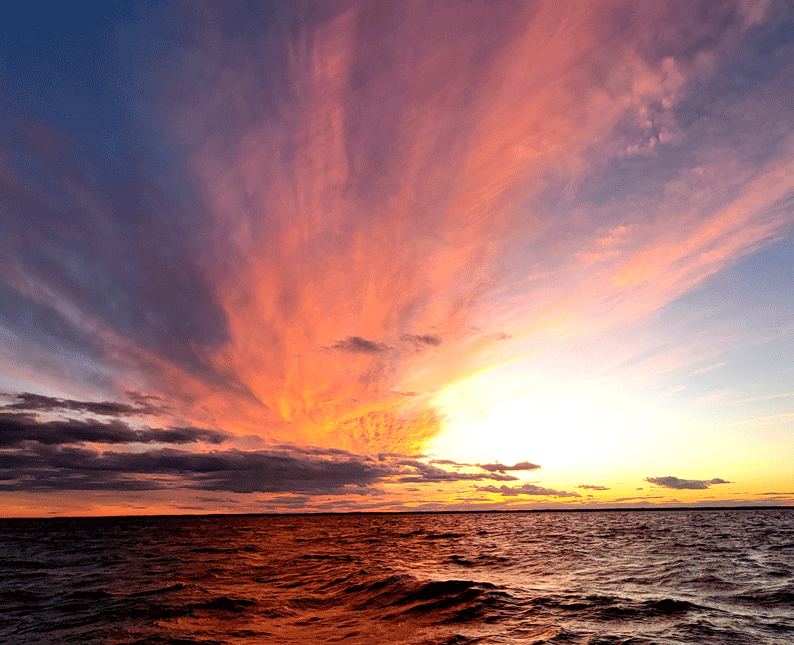 Sunset at sea